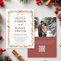 Convite de Casamento de Inverno com Foto em Código