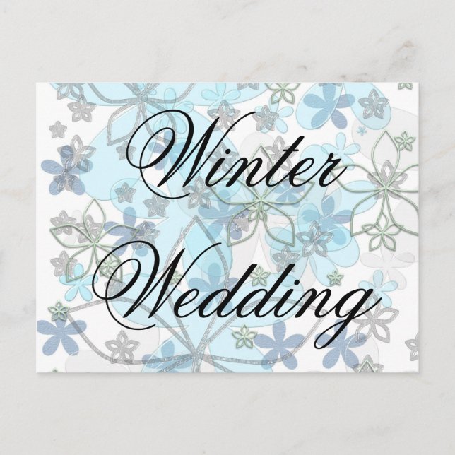 Convite de casamento de inverno Flocos de neve (Frente)