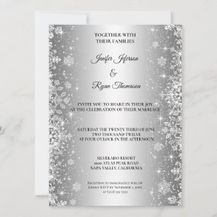 Convite de casamento de inverno fofo
