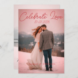 Convite de casamento de inverno moderno simples pe