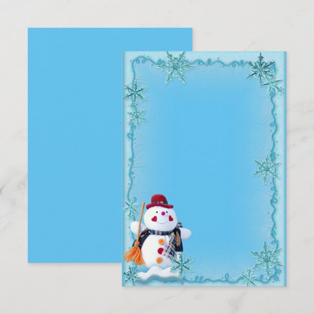 Convite de Casamento de Inverno Personalizado (Frente/Verso)