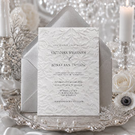 Convite de Casamento de Inverno Simples e Elegante