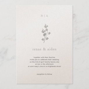 Convite de casamento de Ivy, casamento preto e bra