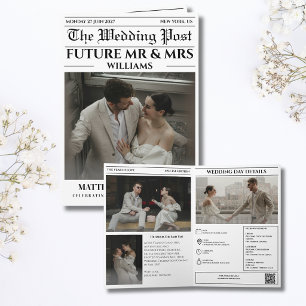 Convite de Casamento de Jornal Salve a Data