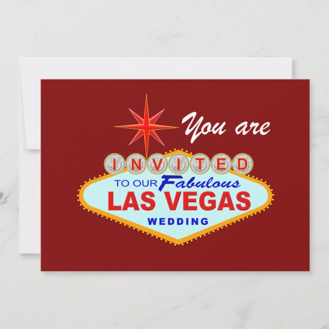 Convite de Casamento de Las Vegas BORGONHA (Frente)