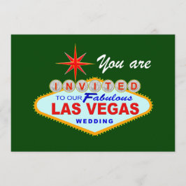 Convite de Casamento de Las Vegas VERDE