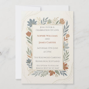 Convite de Casamento de Laurê Botânico Suave