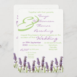 Convite de Casamento de lavanda