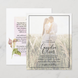 CONVITE DE CASAMENTO de Lily Watercolor do BUDGET