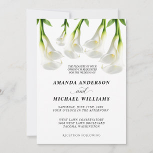Convite de Casamento de Lírio Calla Minimalista Br