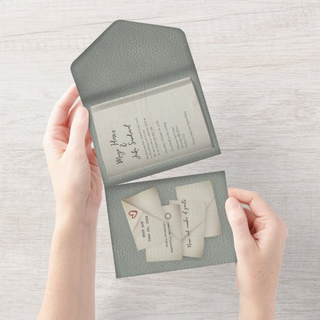 Convite de Casamento de Livro de Nota de Correspon (Tearaway)