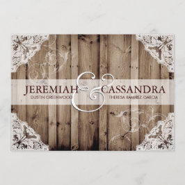 Convite de Casamento de Locais Brancos Antigos