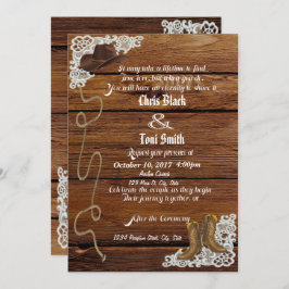 Convite de casamento de local e de inicialização