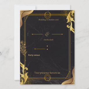 convite de casamento de luxo