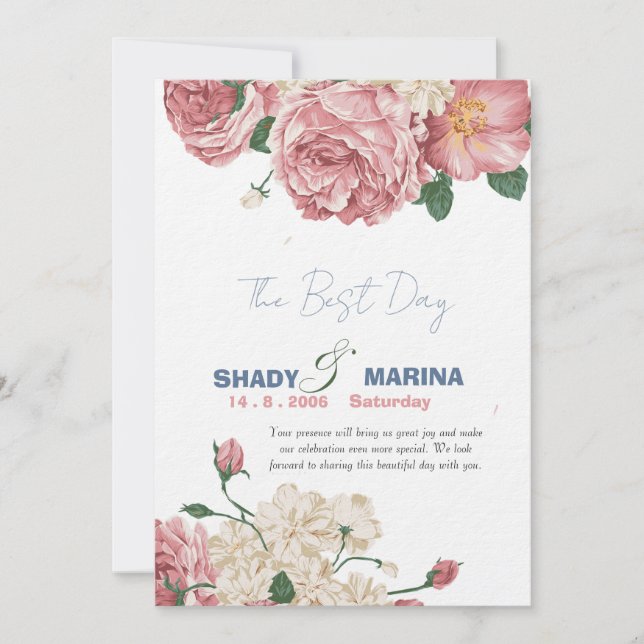 Convite de Casamento de Luxo (Frente)