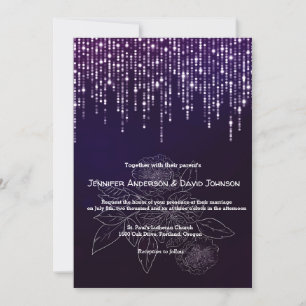 Convite de Casamento de Luzes de String