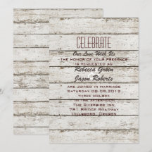 convite de casamento de madeira de celeiro rústico