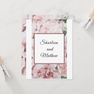 Convite De Casamento De Magnolia Rosa Floral
