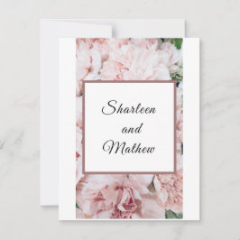 Convite De Casamento De Magnolia Rosa Floral