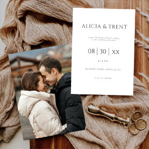 Convite de Casamento de Mansão Moderna   Minimalis