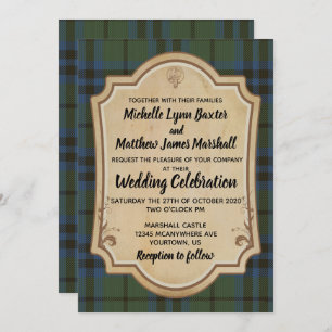 Convite De Casamento De Marshall Tartan
