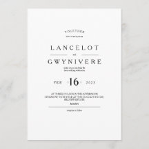 convite de casamento de modelo de texto 5x7.