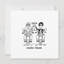 Convite de Casamento de Motocicleta Personalizado 