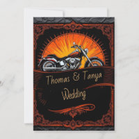 Convite de Casamento de Motociclista Personalizado