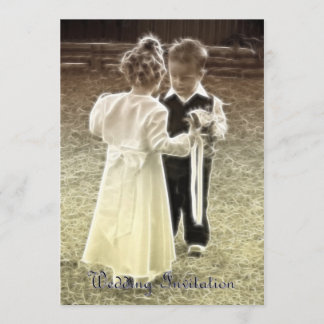 Convite de casamento de namorados de infância