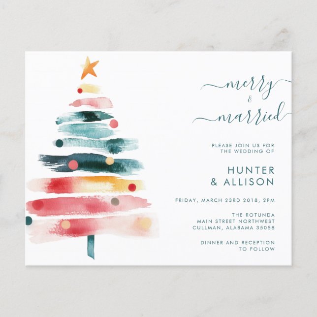 Convite de Casamento de Natal  (Frente)