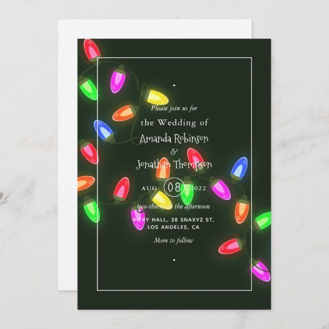 Convite de Casamento de Natal (Frente/Verso)