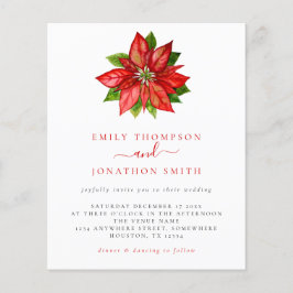 Convite de Casamento de Natal de Orçamento de Poin