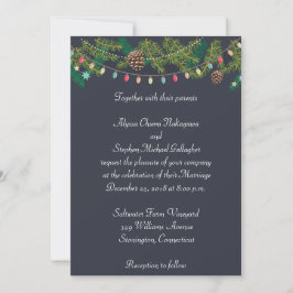 Convite de Casamento de Natal em Quadro de Giz