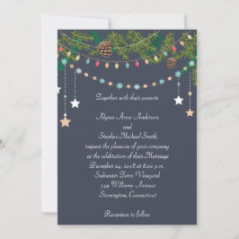 Convite de Casamento de Natal em Quadro de Giz