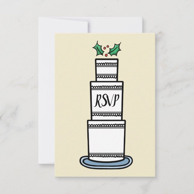 Convite de Casamento de Natal Personalizado (Frente)
