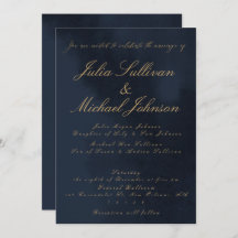 Convite De Casamento De Olhos De Veludo Azul