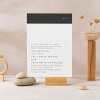 Convite de casamento de Orçamento Branco Preto do