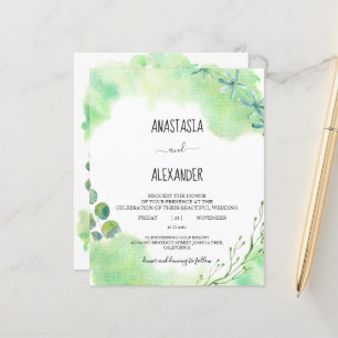 Convite de casamento de orçamento. Convite