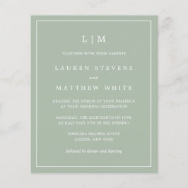 Convite de casamento de Orçamento do Monograma Ver