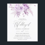 Convite De Casamento De Orçamento Floral De lavand<br><div class="desc">Convite De Casamento De Orçamento Floral De lavanda Rosa</div>