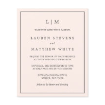 Convite de casamento de Orçamento Simples do Monog