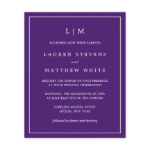 Convite de casamento de Orçamento Simples do Monog