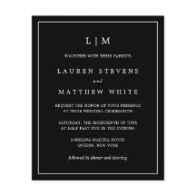 Convite de casamento de Orçamento Simples do Monog