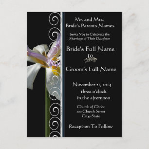 Convite de Casamento de Orquídea Elegante e Bonita