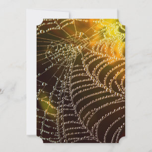 Convite De Casamento De Ouro Cobweb Halloween