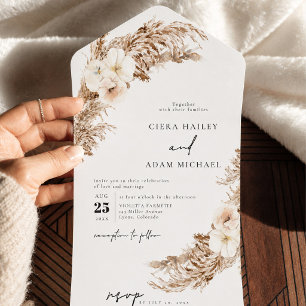 Convite de Casamento de Outono Bohemiano CIERA com