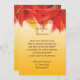 Convite de casamento de outono. Folhas de carapaça (Frente/Verso)