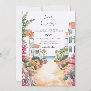 Convite de Casamento de Palm Beach Florida