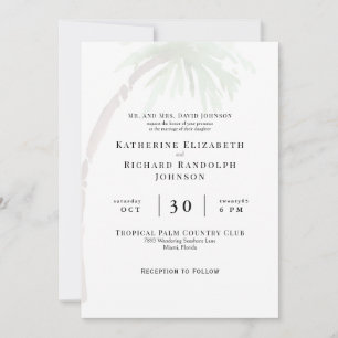 Convite de Casamento de Palma Tropical