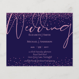 CONVITE DE CASAMENTO de papel FLYER do ORÇAMENTO